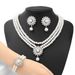 Hot Selling Flower Pearl Necklace Women Three-Piece Set Suitable For Wedding And Evening Banquet_ipsvogv.com