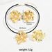 French minimalist flower necklace set with personalized pearl inlaid women's rings and earrings accessories_ipsvogv.com