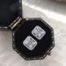 Cao Shi's Classic Square Full Diamond Platinum Plated Earstuds With Light Luxury And Versatile Design Sense For Women's_ipsvogv.com