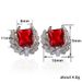 Cao Shi Leaf Zircon Geometric Square with High Grade Palace Luxury Flower Series Earrings_ipsvogv.com