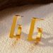 Women’s Jewelry Set Fashion Ins Style Gold Stainless Steel Ladies Earrings Fashionable Niche Exaggerated Non Fading Earrings Jewelry_ipsvogv.com