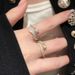Serpentine Female Personalized With Zircon Open Niche Design, High End, Unique Finger Ring, Cold Style, Versatile Ring Design, End, , Style,_ipsvogv.com