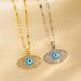 INS style Devil's Eye French oil drop pendant titanium steel stainless steel eye necklace in stock_ipsvogv.com