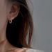 999 Pure Silver Plain Hoop Earrings Women Mobius Ring Ear Buckle Irregular Earrings_ipsvogv.com