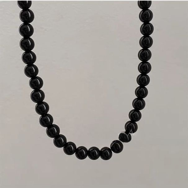 Korean Blogger Fever's Same Black Beaded Necklace, Female Niche, High-end Feeling, Light Luxury, Cold And Indifferent_ipsvogv.com