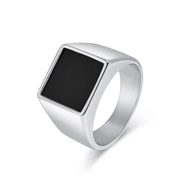 Simple geometric seal titanium steel ring ring men's cold style high end temperament personality jewelry_ipsvogv.com