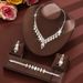 Women’s Jewelry Set Fashion Necklace Set Bridal Wedding Jewelry Full Diamond Water Drop Fashion Jewelry Earrings Bracelet Light Luxury Rhinestones_ipsvogv.com