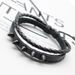 Hip Hop Black Studded Leather Bracelet Men's Rock Style Wristband Cool Handmade Punk_ipsvogv.com