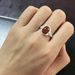 Silver Charm, Pure Silver, Southern Red Agate, Ethnic Style, Active Mouth Ring, Plain Circle, Personalized, Versatile_ipsvogv.com