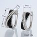 Cao Shi's Exquisite Cross Zircon East Gate Of Korea, Elegant Fashion Earrings, Unique Design Earrings_ipsvogv.com