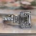 Cao Shi Fashion Engagement Large Square Diamond Zircon Simulation Women's Ring, Romantic Wedding Bridal Ring_ipsvogv.com