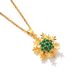 Double Layered Rotating Green Zirconium Snowflake Necklace For Women, Versatile High-end, With A Collarbone That Is_ipsvogv.com