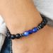 Simple Men's Faceted Black Agate Tiger Eye Stone Blue Stone Elastic Bracelet Ins Style All Match Bracelet Hand Jewelry Stacking_ipsvogv.com
