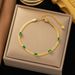 Ins Style Non Fading Inlaid Zircon Necklace, Personalized Bracelet, Electroplated Gold Jewelry Set_ipsvogv.com