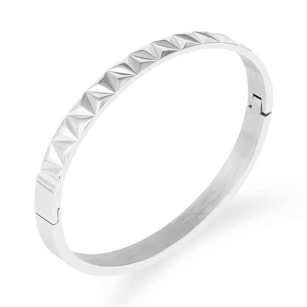 Bangles Titanium Steel Buckle Bracelet Punk Style Rivet Convex Female Three Colors_ipsvogv.com
