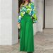 Women's New Fashion Suit Large Size Women's Lapel Shirt Printed High Waist Wide Leg Pants Two-piece Set_ipsvogv.com