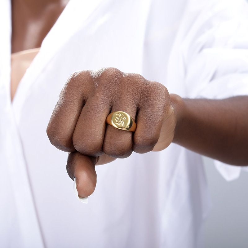 new product old English font ladies letter ring copper round ring fashion jewelry Christmas gift_ipsvogv.com