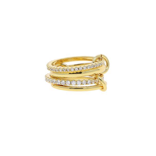 Ins Popular New Gold 4 Ring Zircon Ring Niche High End Ladies Ring_ipsvogv.com