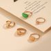 Hot Selling Jewelry, Luxurious Temperament, Emerald Ring, Jelly Color Combination, 5-piece Set For Women_ipsvogv.com