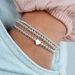 Women's Jewelry Electroplated Silver Copper Bead Love Bracelet Heart Shaped Love Elastic Line Bracelet All Match Hand Jewelry_ipsvogv.com