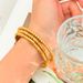 Women's Bracelets Stainless Steel High End Light Luxury Gold Bracelet Bamboo Round Bead Open Bracelet Gold Bangles_ipsvogv.com