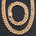 Men's Jewelry Hip Hop Bar Cuban Necklace Hiphop Copper Inlaid Zircon 14mm Trend Necklace_ipsvogv.com