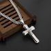 Pendant Necklace Stainless Steel Men's Multi Layer Cross With Dia Zircon Pendant Popular Jewelry_ipsvogv.com