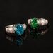 New Elliptical High Carbon Diamond Ice Flower Cut For Women With Rubber Powder Fritillaria Premium Red Open Ring_ipsvogv.com