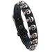New Punk Style Men's Simple Versatile Alloy Skull Leather Bracelet_ipsvogv.com