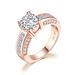 Unisex fashion women's engagement ring zircon plated rose gold_ipsvogv.com
