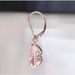 Japanese And Korean Simulated Water Drop Earrings Pink Diamond Female Earrings Rose Gold Plated Earrings Colored Gemstone Earrings Jewelry_ipsvogv.com