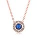 Unisex classic round zircon pendant clavicle necklace female star stone necklace copper plated gold hot jewelry_ipsvogv.com
