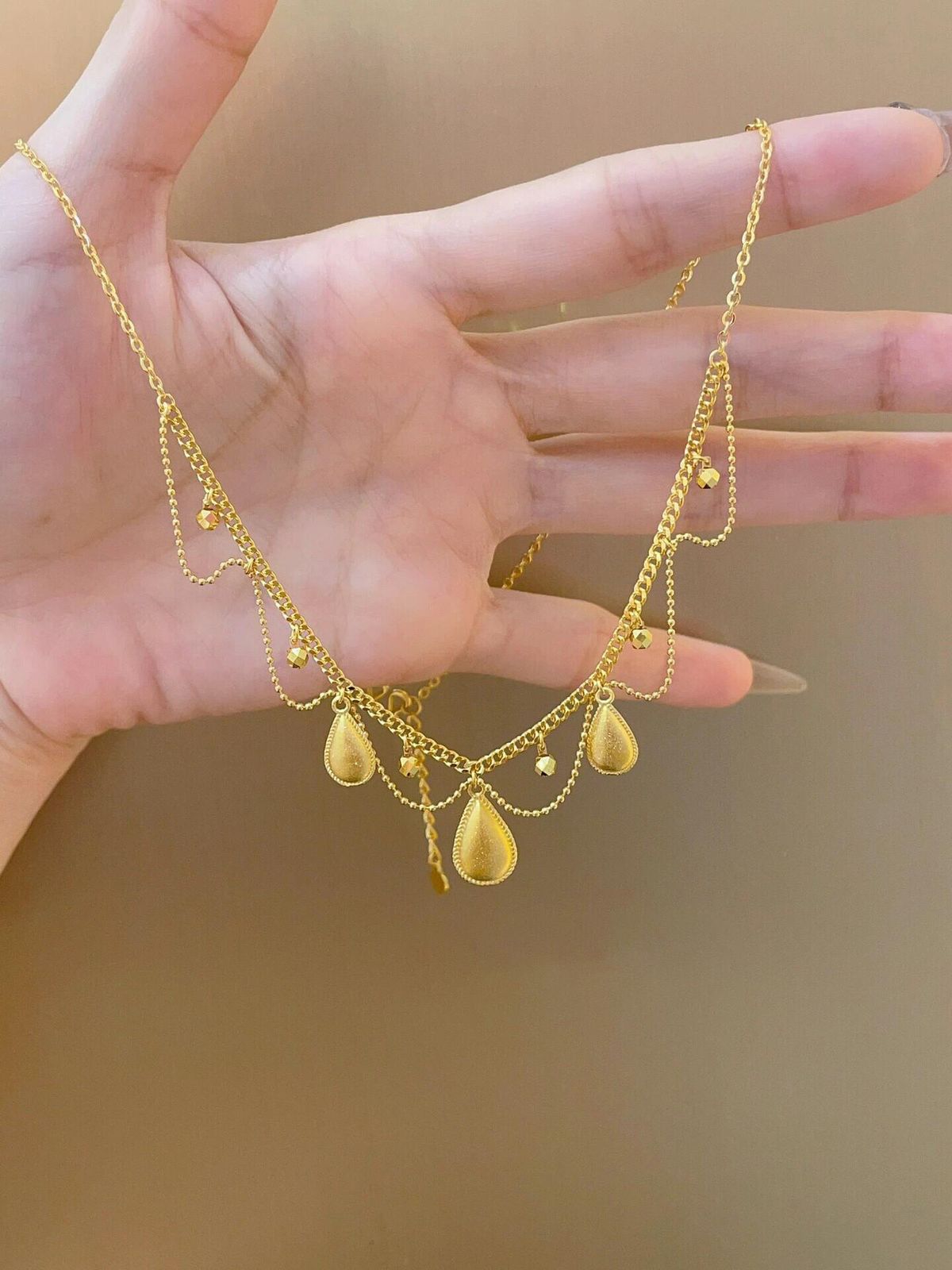French Style Light Luxury Lace Tassel Water Drop Necklace For Women Ins Ancient Craft Heritage Choker Unique Niche_ipsvogv.com