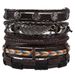 Men's Jewelry Retro Braided Leather Bracelet Leaf Star Combination Set Bracelet_ipsvogv.com