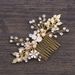 Hair Accessories Golden Leaf Hair Comb Bridal Hair Accessories Plug Comb Wedding Accessories Dress Accessories Bridal Accessories_ipsvogv.com