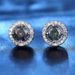 Women's Jewelry Fashion Earrings Temperament Trend Colorful Zircon Earrings Inlaid Diamond Round Earrings Small Accessories_ipsvogv.com