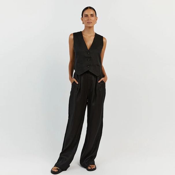 Women's Clothing Summer New Cotton And Linen Sleeveless Vest Vest Trousers Two Piece Suit Female Casual Fashion Suit_ipsvogv.com