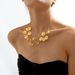 N10854 jewelry creative temperament metal style necklace ZA leaf exaggerated personality neck chain_ipsvogv.com