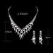 2022 New Bridal Jewelry Hollow Earrings Necklace Pearl Two-Piece Set Wedding Dress Accessories For Women_ipsvogv.com