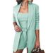 Women's Clothing solid color vest blazer fashion style high waist shorts three-piece _ipsvogv.com