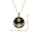 Round Oil Drop Eye Pendant Exaggerated Personality Necklace Clavicle Chain_ipsvogv.com