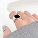 Fashionable Geometric Block Circular Smooth Open Ring Combination For Men's And Women's Personalized Food Rings_ipsvogv.com