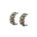 New Geometric Retro Earrings For Women Personality Inlaid Colorful Natural Stone Earrings Creative C Shaped Earrings For Women_ipsvogv.com