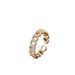 Small niche design, geometric Japanese and Korean style versatile women's winding cross inlaid zircon ring, adjustable_ipsvogv.com