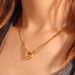 Women's Jewelry Stainless Steel Blade Chain Pendant Fashion K Gold Plated O Shaped NK Chain Spring Buckle Pendant Necklace_ipsvogv.com