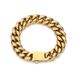 Men's Stainless Steel Cuban Chain Necklace Bracelet Four-Sided Half-Round Polished Hip-Hop Style Versatile Fashion_ipsvogv.com