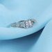 Fashion Celtic knot engagement ring for women Princess square zircon platinum plated jewelry_ipsvogv.com