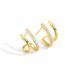Women's Jewelry Geometric Metal Style Double Layer Round Micro Inlaid Zircon Ear Clip Ear Jewelry_ipsvogv.com