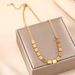 Titanium Steel Necklace Bracelet With Twelve Square Blade Chain, Fashionable And Simple Love Set Accessories That Do Not_ipsvogv.com