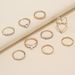 Pearl Round Heart Hollow Full Diamond Set Of 9 Pieces Joint Ring_ipsvogv.com